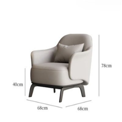 白寅 BY-SFDRW-006 米灰单人沙发椅(单位:张)