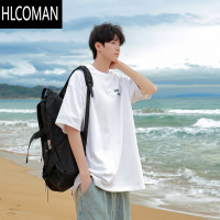 HLCOMAN@280gT恤男夏季2025新款男款潮流短袖宽松男生体恤