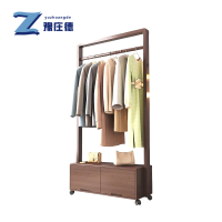 豫庄德衣帽架胡桃色个