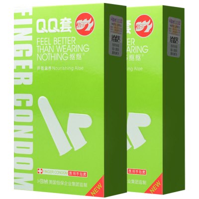 倍力乐QQ指套芦荟10只装les手指套安全套男女用抠抠套成人情趣用品高潮计生用品女用隐形套