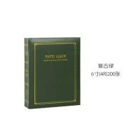 复古67寸插页式影集英伦简约家庭相册相簿图书籍形状假书款相本 三维工匠 深邃黑6寸100张