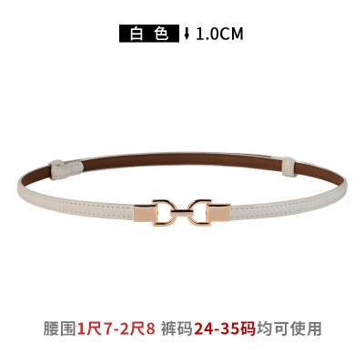 啄木鸟皮带女士装饰真皮配连衣裙子牛皮设计感小众高级感裤腰带细