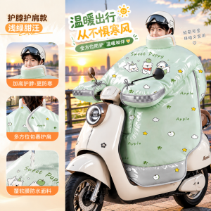 正雨电动车挡风被冬季2027新款加绒加厚电瓶摩托车防风防水罩9063