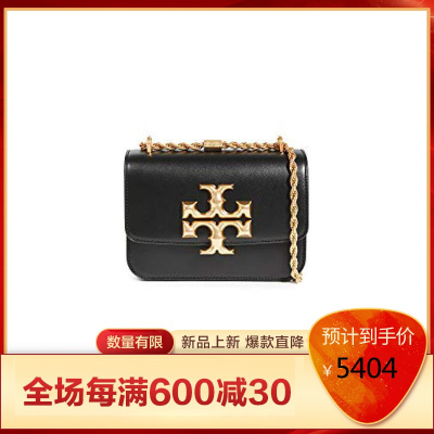 ToryBurch汤丽柏琦2021新款小号Eleanor小清新休闲风单肩包女欧美时尚优雅气质皮质斜挎包Black