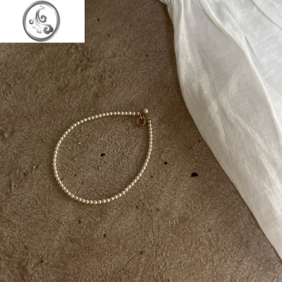 JiMiDouxAir正圆施家珍珠手链14k包金精致简约时尚百搭fever博主同款