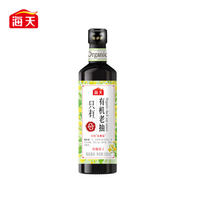 海天有机系列[0添加一级酱油]有机老抽500ml 上色轻盈红润
