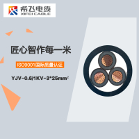 希飞牌 YJV-0.6/1KV-3*25mm² 铜芯低压电缆 元/米 联系客服 定制商品