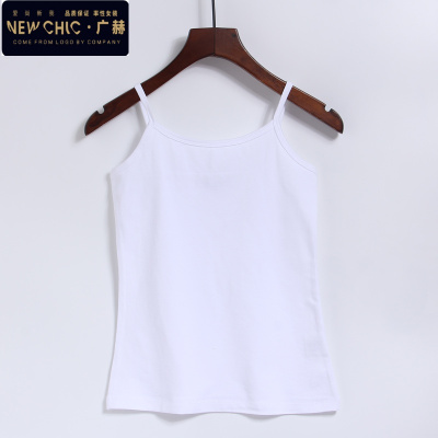 广赫黑色小吊带背心女性感上衣内搭百搭紧身白色大码棉外穿打底衫夏
