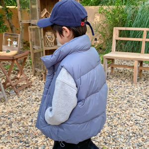 冬季儿童棉马甲男女童洋气韩版中小童立领加厚外穿马夹