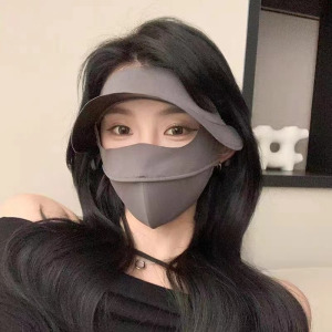夏季防晒面罩帽子一体护颈女全脸冰丝脸基尼脖子开车防紫外线口罩3759Z