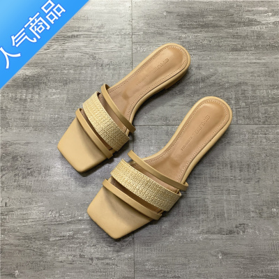 SUNTEK平底凉鞋韩版2023春夏新款外穿凉拖拖鞋女软底百搭大码女鞋41-43