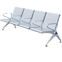 锦北 靠背排椅中间带扶手加厚机场银行车站医院等候椅连椅四人位无垫