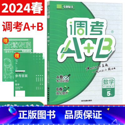 数学 北师版 五年级下 [正版]2024调考生云思路调考A+B五年级下册数学北师大版 小学调考a十b五年级下专题分类集训
