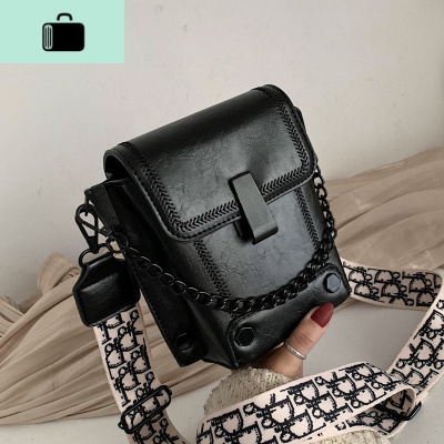 夏天时尚手提女包包2020新款潮宽肩带斜挎包女百搭ins网红单肩包NEW LAKE女士单肩包