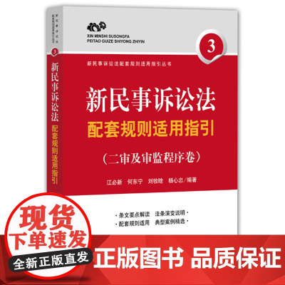 正版 新民事诉讼法配套规则适用指引(二审及审监程序卷) 江必新著 9787511879134 法律出版社