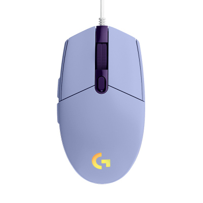 罗技(Logitech) G102第二代LIGHTSYNC游戏鼠标游戏级8000dpi传感器约1680万色流光灯效-紫色