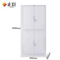 止臣 文件柜 办公柜储物柜资料柜带锁档案柜加厚铁皮柜 通双节