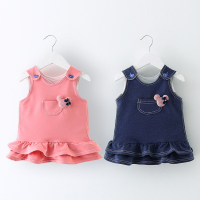 宝宝秋装女童连衣裙0-1一2-3周岁婴儿牛仔背带裙公主背心裙子春秋