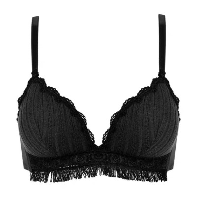 Ideamini内衣女无钢圈小胸聚拢调整型胸罩三角杯文胸内裤套装薄款性感夏季文胸套装