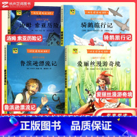 鲁宾逊漂流记 [正版]快乐读书吧汤姆.索亚历险记爱丽丝漫游奇境 鲁滨逊漂流记骑鹅旅行记全套4册六年级下册必读的课外书原著