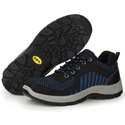 天富星 防静电防砸防穿刺网面劳保鞋 飞织 双