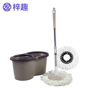 梓趣 带桶拖把 2个拖头 套