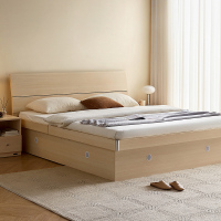 全友家居高箱床主卧家具套装组合1.5米1.8m板式床储物床