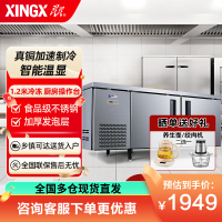 星星(XINGX) TD-12TE冷冻厨房工作台商用铜管展示柜全冷冻冰柜商用不锈钢