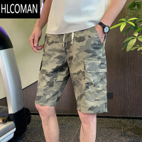 HLCOMAN迷彩工装短裤男士夏季2025新款痞帅五分裤直筒男装休闲中裤子