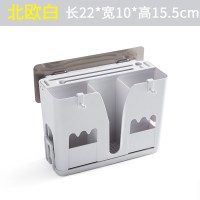 壁挂式筷子筒创意筷托沥水筷子笼家用筷笼筷筒厨房餐具勺子收纳盒 敬平 透气沥水款(北欧白)可粘贴免打孔