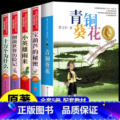 [全套5册]四年级课外阅读书籍 [正版]小英雄雨来管桦着 四年级下册阅读课外书必读的书目快乐读书吧三至六年级上册书籍小学