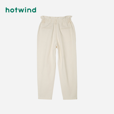 热风女装女士花苞腰纯棉直筒牛仔裤F06W9307