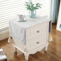 北欧ins床头柜布盖布防尘布桌布套罩盖巾卧室家具桌子棉麻布艺垫