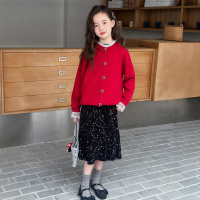 女童外套毛衣新款秋装儿童秋季毛线衣开衫中大童女孩针织衫潮