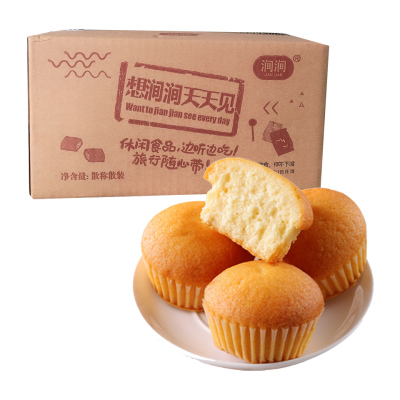 涧涧原味蛋糕1000g营养早餐面包点心下午茶休闲零食