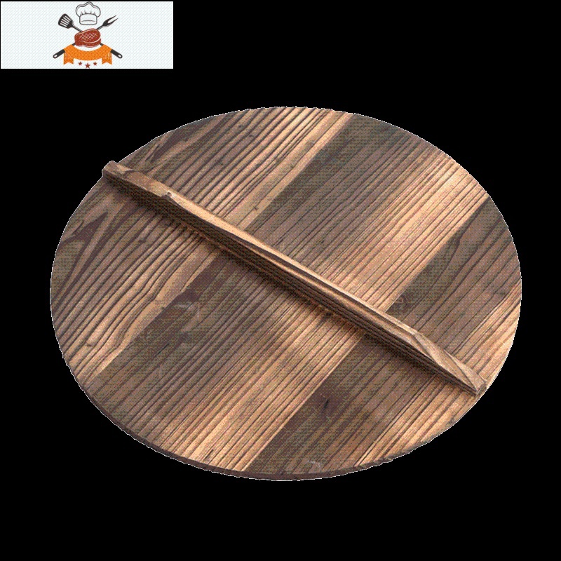 杉木锅盖手工木头锅盖32cm/34cm/36cm传统老式家用炒锅木盖 敬平 32cm