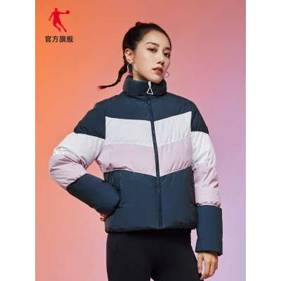 乔丹运动羽绒服女2020冬季新款女士短款轻薄休闲保暖鸭绒加厚外套
