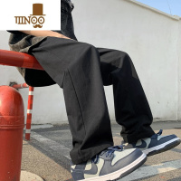 YANXU日系垂感复古裤子男款潮牌休闲裤百搭宽松直筒运动长裤