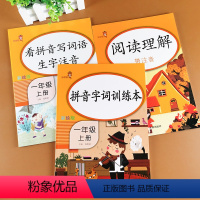 [正版]全套3册 一年级上册语文课堂同步训练 阅读理解每日一练拼音字词训练拼读天天练本看拼音词语生字注音写汉字天天练人
