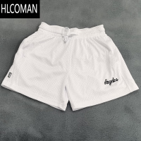 HLCOMAN新款刺绣网面美式篮球短裤运动夏季速干透气不过膝宽松三四分裤男