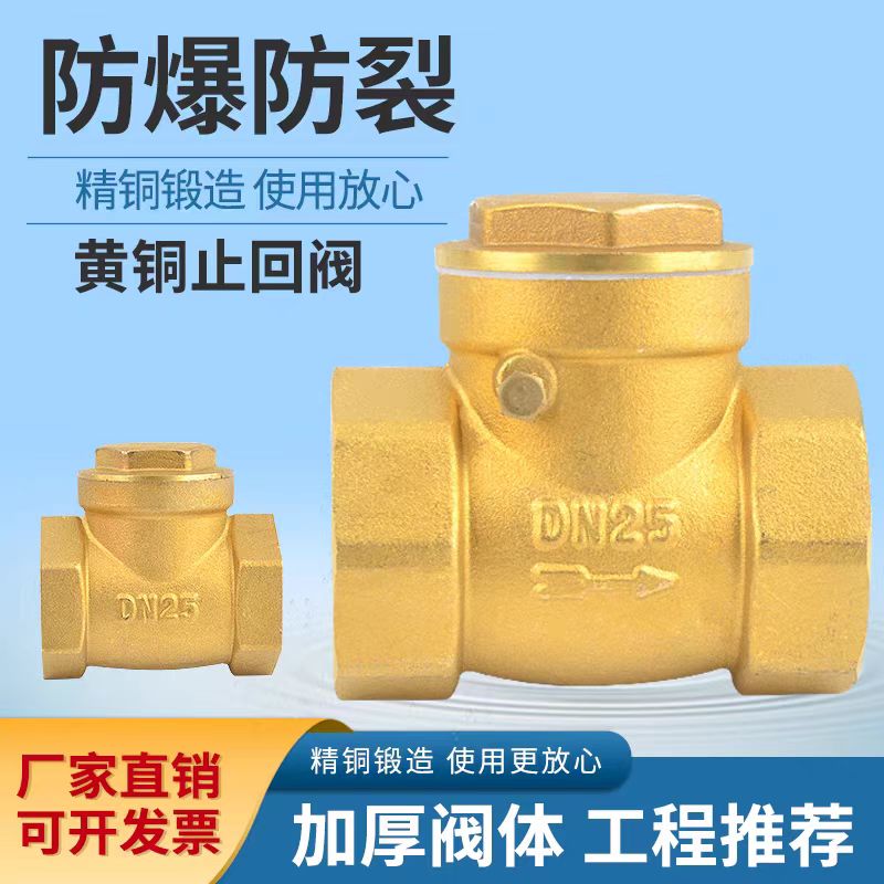 中锦科技 铜卧式止回阀逆止阀单向阀 DN15[4分] 个