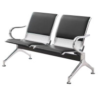 晋舰 钢制排椅机场椅加固加厚长椅候诊椅连排输液等候椅B款双人位皮面