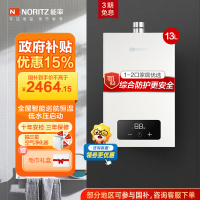 能率(NORITZ) 13升燃气热水器 全屋恒温巡航 多点用水恒温 低水压启动 天然气强排式 13EA2FEX 高端防冻