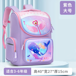 新款儿童书包小学生减负护脊双肩背包男女孩1-3-6年级可爱太空包