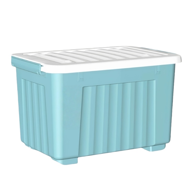 铁洋 条纹带轮收纳箱 80L(55.5cm*40cm*35.5cm) 个