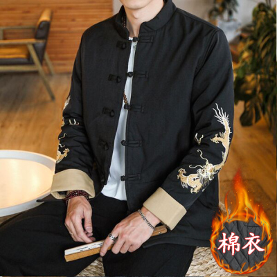 NEWLAKE中国风男装中式外套复古风汉服棉衣冬季棉袄潮牌中山装青年唐装潮棉衣