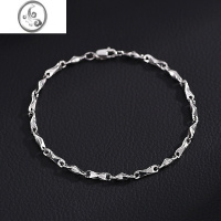 JiMi999银银元宝手链男女士款简单大方轻奢高级感男生手饰品七夕礼物