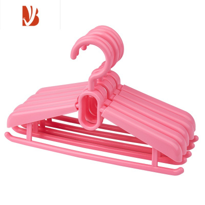 三维工匠塑料伸缩衣架加厚干湿两用儿童成人防滑衣架子可旋转晾衣服挂