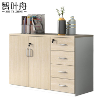 智叶舟办公矮柜二门四抽120*40*80cm台