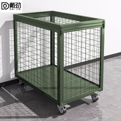 戴劲金属移动网箱仓储笼应急物资周转箱野营装备箱带网带轮子1200*750*1000mm(无拉手)